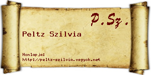 Peltz Szilvia névjegykártya